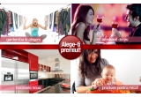 Castiga un premiu la alegere: o vacanta de vis, o garderoba noua, produse pentru micut sau aparate de bucatarie