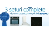 Castiga unul din cele 3 seturi de electrocasnice incorporabile Beko