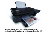 Castiga 10 imprimante HP + cate un set de cartuse originale HP