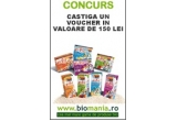 Castiga un voucher de 150 Ron sau 5% reducere pe biomania.ro