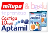 Castiga una din cele 10 cutii de Aptamil special adaptate varstei copilului tau