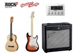 Castiga o chitara FENDER  STRATOCASTER + amplificator + procesor de voce