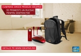 Castiga un rucsac echipat cu produse Lenovo - USB stick, mouse si casti Lenovo