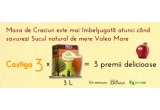Castiga una dintre cele 3 cutii de 3 litri de suc natural de mere de la Valea Mare