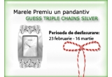 Castiga un pandantiv Guess Triple Chains Silver