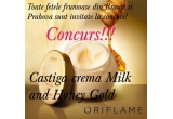 Castiga crema Milk and Honey Gold de la Oriflame