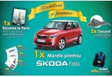 Castiga o masina Skoda Fabia 2012, o excursie la Paris sau alte zeci de premii