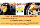 Castiga unul dintre cele 6 vouchere "la un spalat auto interior-exterior, ai un spalat auto interior-exterior GRATIS!"