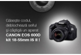 Castiga un aparat foto Canon EOS 600D kit 18-55mm IS II