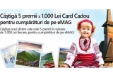 Castiga 1.000 lei Card Cadou pentru cumparaturi de pe eMAG