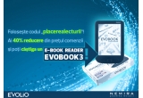 Castiga un eReader Evobook 3 sau un voucher Nemira cu 40% reducere