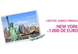 Castiga o excursie la New York + 1.000 de euro sau 90 x 100 de euro