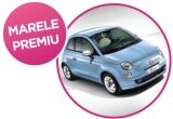 Castiga o masina Fiat 500, o pereche de pantofi unicat, vouchere de cumparaturi sau alte premii