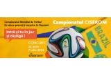 Castiga mingea oficiala a Campionatului Mondial de Fotbal + jambiere fotbal Ciserom + sosete fotbal Ciserom