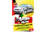 Castiga o masina Peugeot 308 si multe plinuri cu benzina