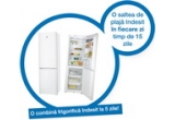 Castiga 3 combine frigorifice Indesit sau 15 saltele de plaja Indesit