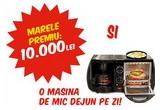 Castiga 10.000 de lei sau 115 aparate pentru micul-dejun (toaster, plita si cafetiera)
