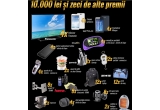 Castiga 10.000 lei + alte 100 de premii
