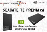 Castiga un HDD extern Seagate Slim Portable cu o capatitate de 500 GB