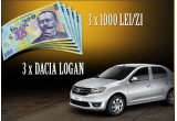 Castiga 3 masini Dacia Logan Ambiance si 234 x 1.000 de lei