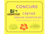 Castiga produse cosmetice bio de minim 100 ron