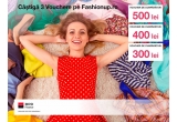 Castiga vouchere de cumparaturi pe fashioup.ro de 500,400 sau 300 ron