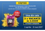 Castiga 118 espressoare Tchibo Cafissimo Mini și 3 vacanțe cu familia in valoare de 2.000 euro fiecare