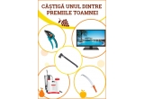 Castiga un televizor LED Smart Tech, o pompa de stropit, o foarfeca de gradina, un topor universal sau un fierastrau profesional