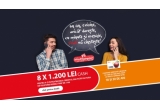 Castiga 8 premii constand in 1.200 lei fiecare