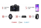 Castiga un aparat foto Canon, 5 telefoane Cubot, 10 smartwatch-uri Cubot, 10 brațari Cubot și 30 stații conectare Canon
