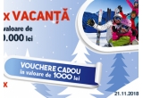 Castiga o vacanta in valoare de 10.000 lei, 15 vouchere de 1.000 lei