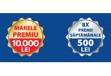 Castiga 10.000 lei sau 8 premii saptamanale de 500 lei