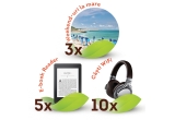 Castiga 3 Weekend-uri la mare, 5 x E-book Reader, 10 x Casti WiFi