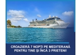 Castiga o croaziera impreuna cu 3 prieteni sau saptamanal 1 TV Smart 4K 