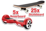 Castiga 5 x Hoverboard sau 25 x SkateBoard