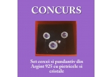 Castiga un set minunat din Argint 925 si cristale mov care aduc noroc