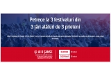 Castiga o experiența la 3 festivaluri cu 3 prieteni in 3 țari din Europa sau unul dintre cele 200.012 premii