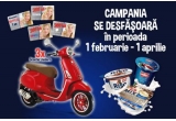 Castiga 3 scutere Vespa Primavera, 21 boxe inteligenta Google Home Mini, 21 caști wireless Skullcandy, 21 camere foto instant Fujifilm Instax Mini 8 