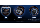 Castiga 10 Casti audio in ear, 10 Incarcatoare Wireless sau 1 TV LG 108 cm