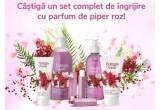 Castiga un set complet de ingrijire cu parfum de piper roz