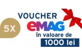 Castiga un voucher eMAG de 1000 lei sau instant un set de cafea Tchibo