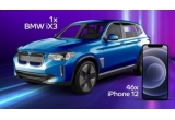 Castiga o mașina electrica BMW iX3 sau un iPhone 12