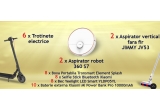 Castiga 6 trotinete electrice, 2 aspiratoare verticale fara fir, 2 aspiratoare robot sau alte premii