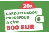 Castiga 20 vouchere Carrefour in valoare de 500 euro fiecare