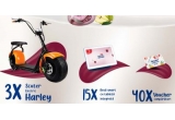 Castiga 3 scutere electrice Harley, 15 boxe smart Google Nest Hub 2 și 40 vouchere de cumparaturi de 200 lei