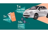 Castiga o mașina Fiat 500 Hybrid, 5 iPhone 13 sau 10 perechi ochelari de soare unisex Polarizen