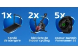 Castiga o banda de alergare pliabila Kingsmith, biciclete fitness Yesoul Spinning Bike S3 Pro sau ceasuri Garmin Forerunner 55