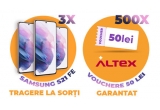 Castiga 3 Samsung Galaxy S21 FE 5G sau vouchere Altex in valoare de 50 lei