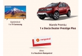 Castiga o mașina Dacia Duster Prestige Plus, televizoare LED Samsung sau vouchere Rompetrol