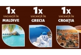 Castiga una din cele 3 vacanțe in Maldive, Grecia și Croația